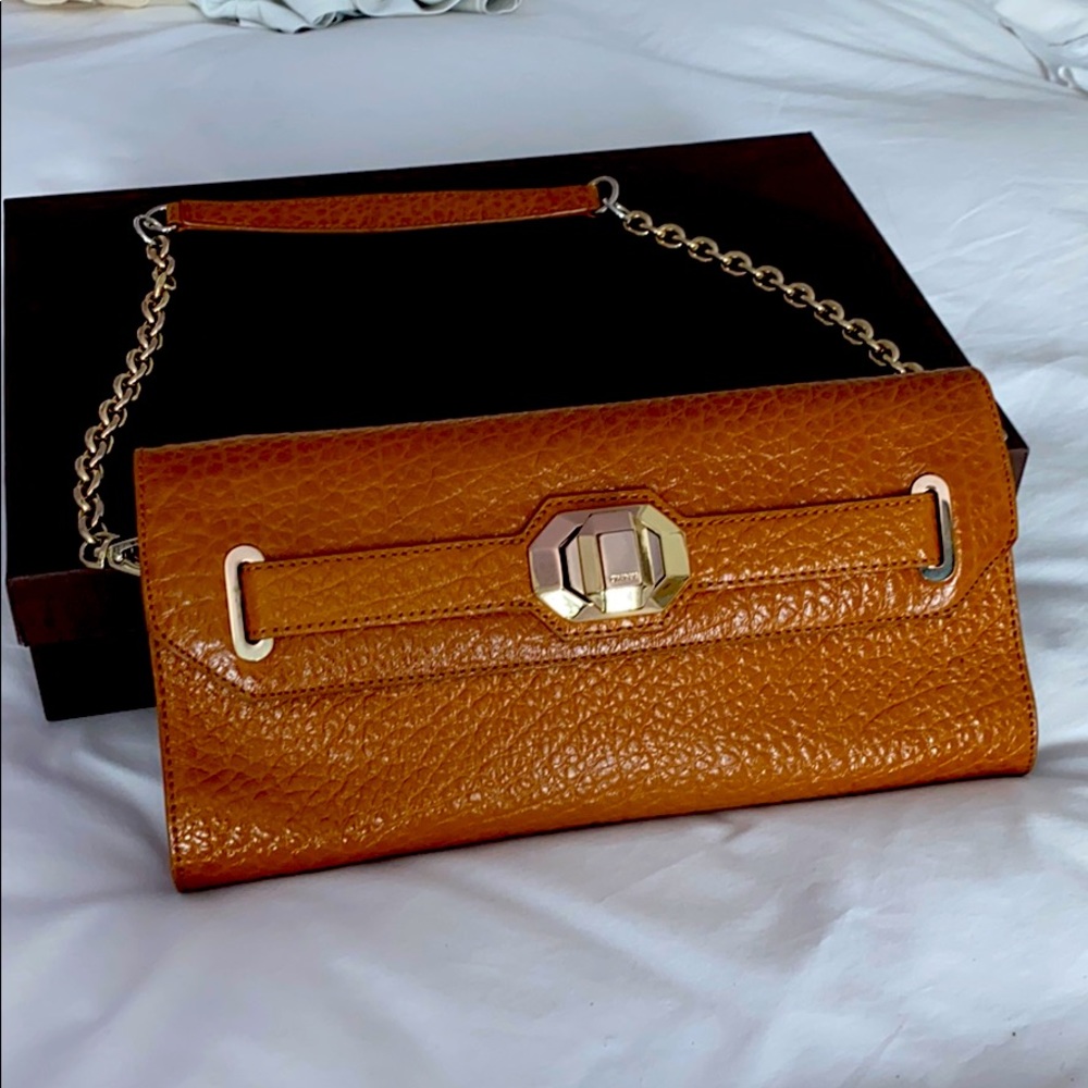 DKNY clutch with detachable chain strap